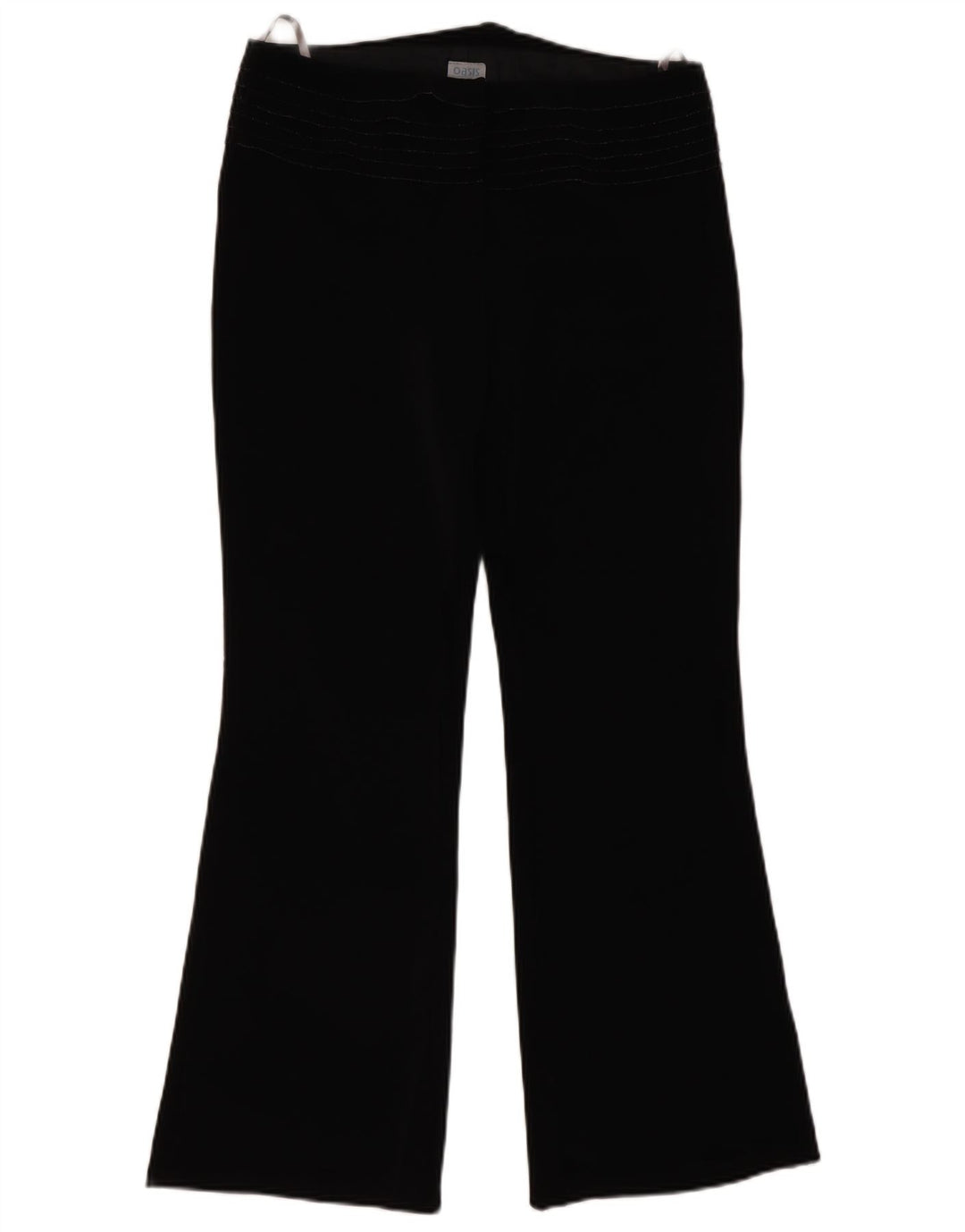 OASIS Womens Bootcut Casual Trousers UK 12 Medium W32 L30  Black Polyester