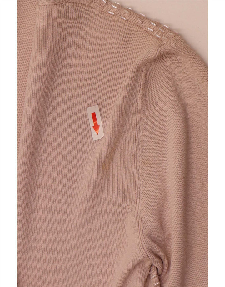 Zara Womens Blouse Top UK 14 Large Pink Rayon