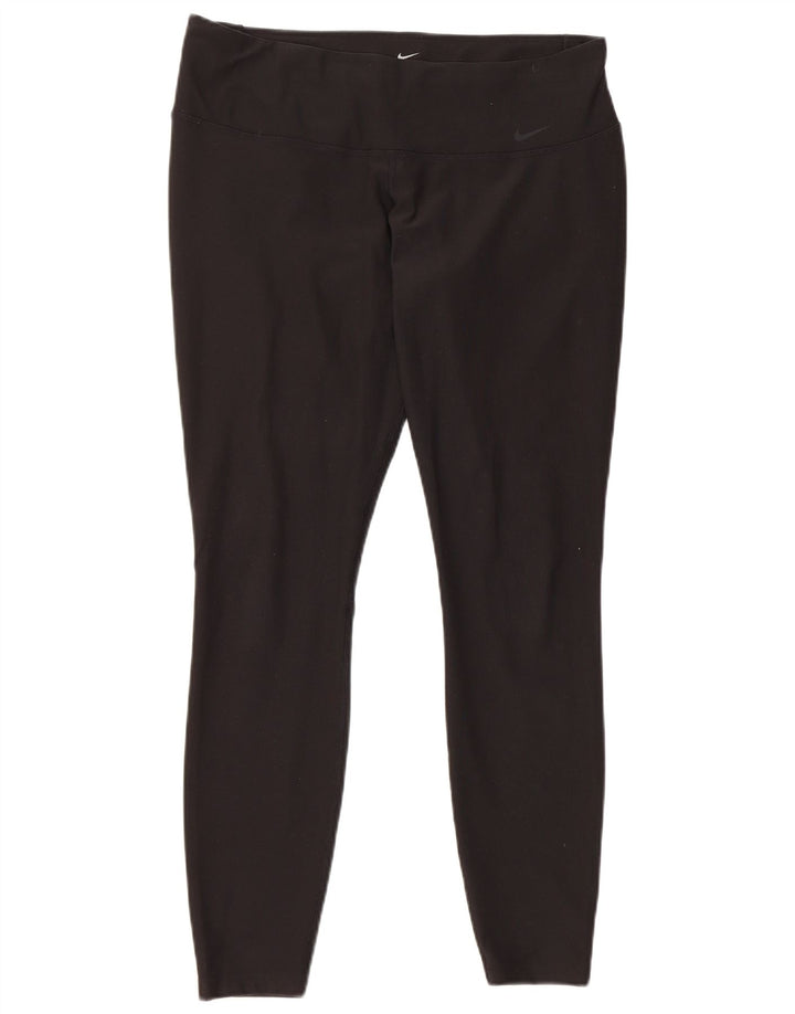 Damskie legginsy Nike Dri Fit UK 16, duże, czarne, poliestrowe