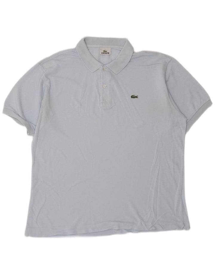 LACOSTE Mens Polo Shirt Size 5 Large Blue Cotton