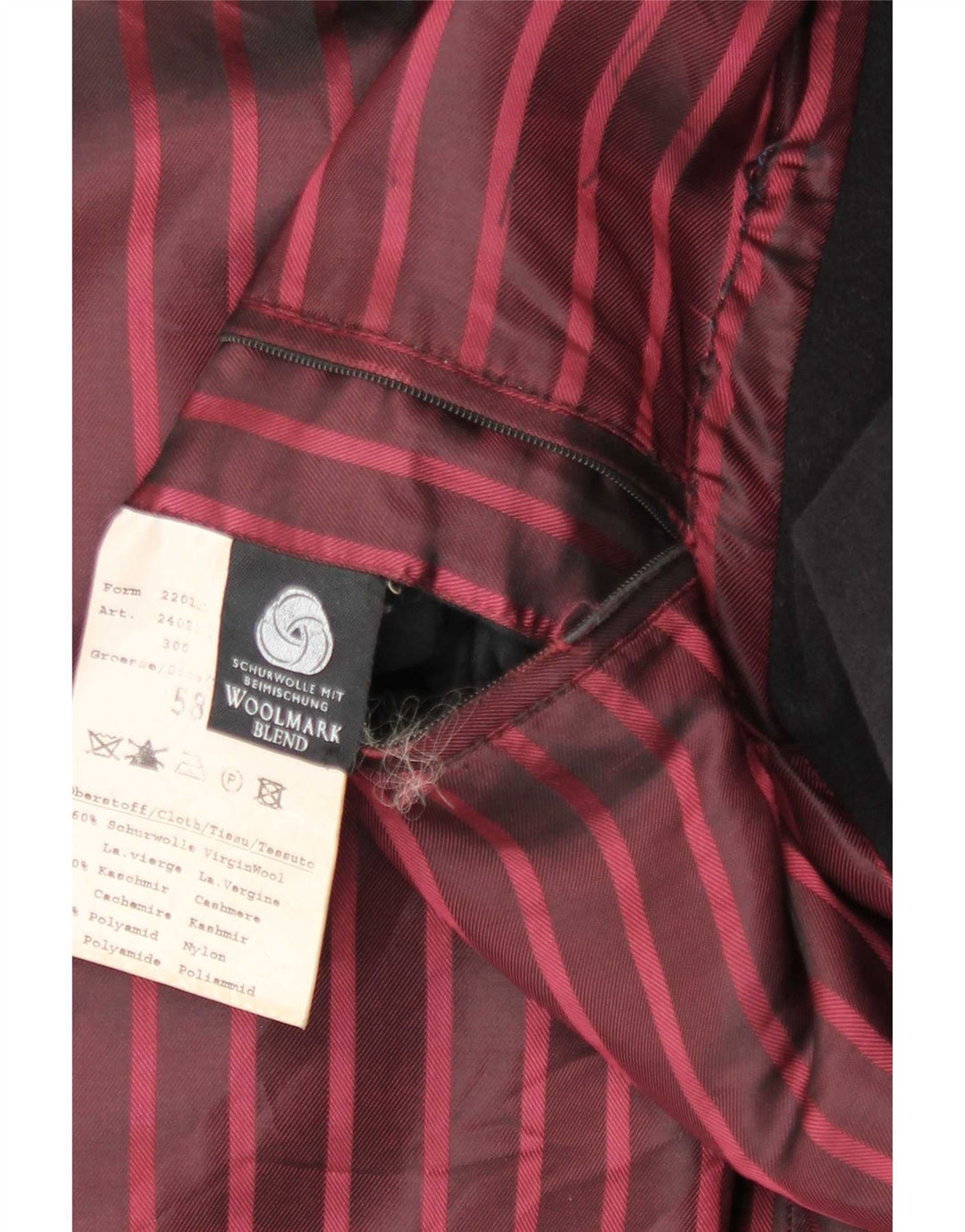 Sobretudo masculino Bugatti IT 48 4XL lã preta