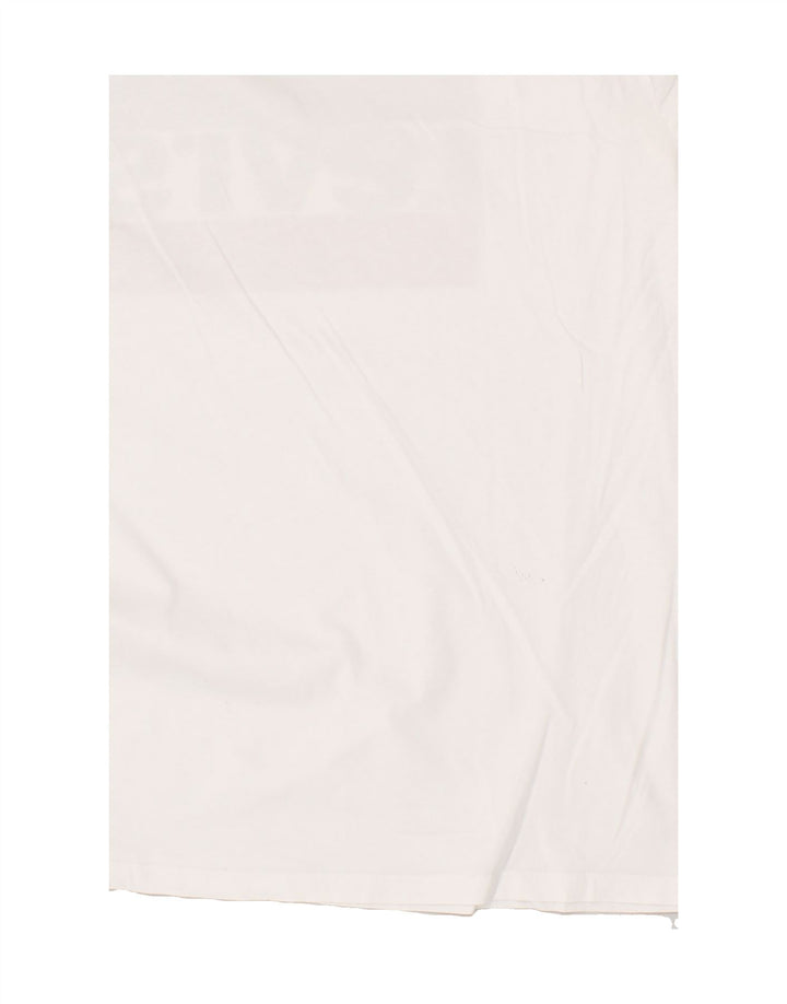 LEVI'S Womens Graphic T-Shirt Top UK 14 Medium White Cotton Vintage Levi's and Second-Hand Levi's from Messina Hembry 