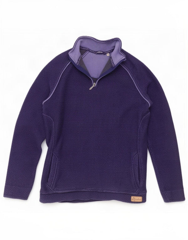 Weird Fish Sudadera con Cuello y Cremallera para Hombre Jersey 2XL Algodón Morado