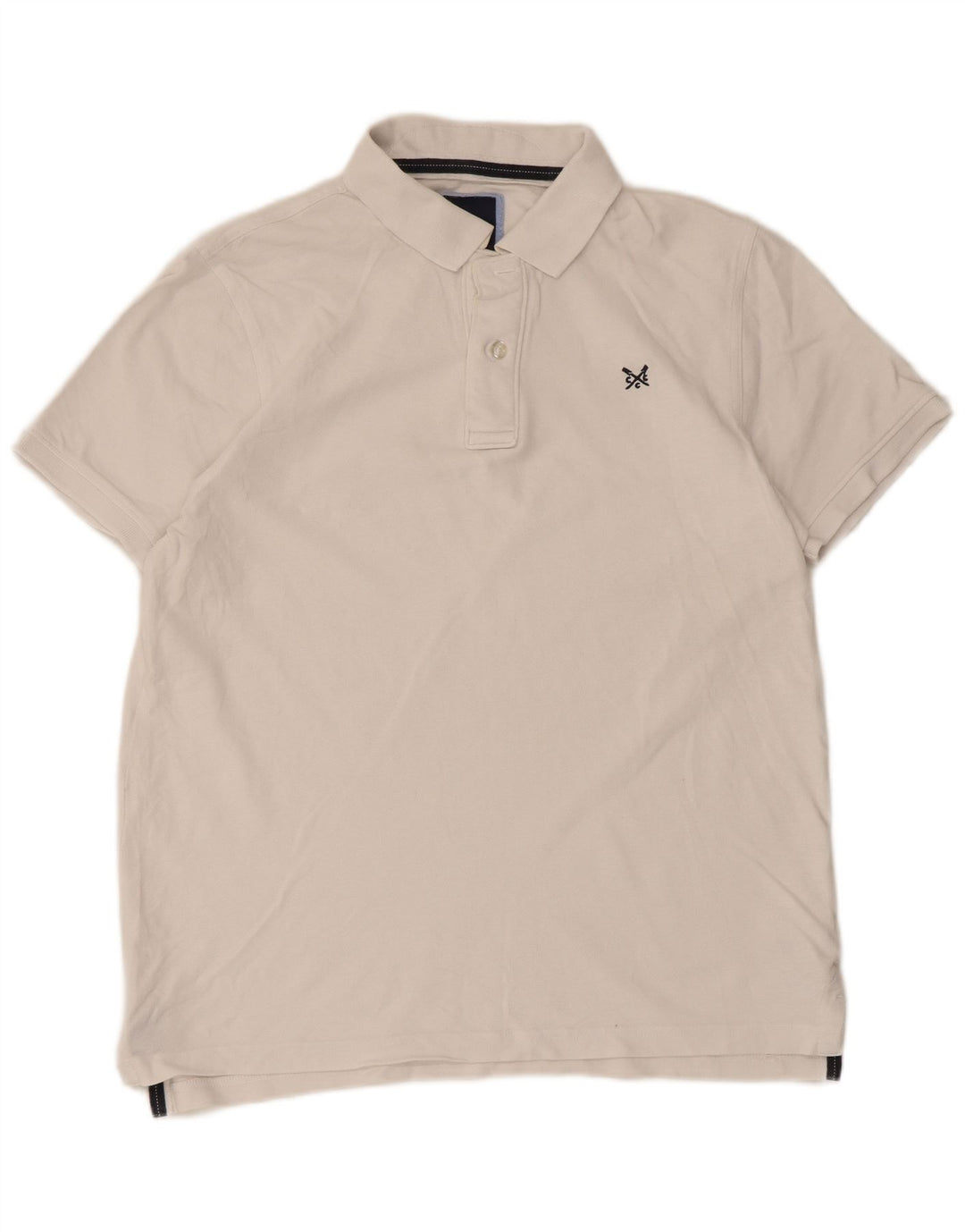 Crew Clothing Mens Polo Shirt Large White Cotton
