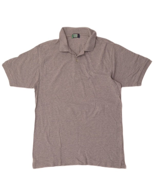 Camisa polo masculina Sergio Tacchini IT 52 grande algodão cinza
