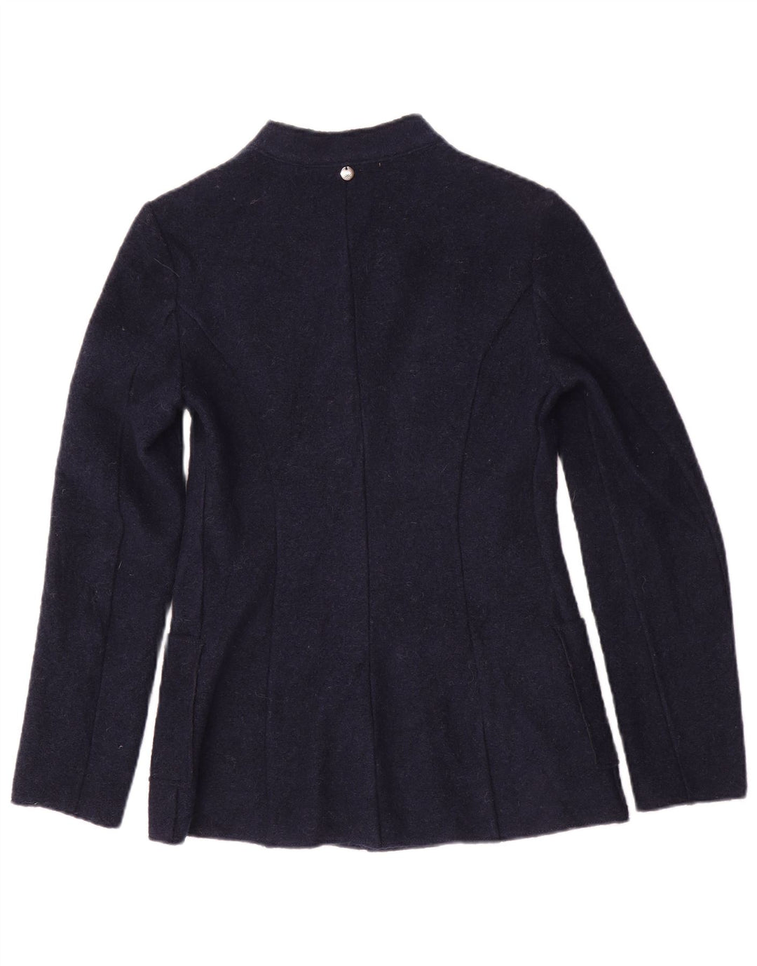 Benetton Dame 2 Button Blazer Jacket UK 6 XS Navy Blue Polyester
