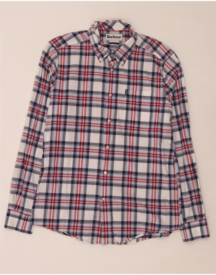 Barbour Chemise coupe ajustée en coton à carreaux multicolore moyen pour homme