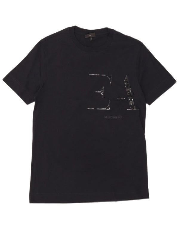 Tricou cu grafică pentru bărbați Emporio Armani Top Medium Black Bumbac