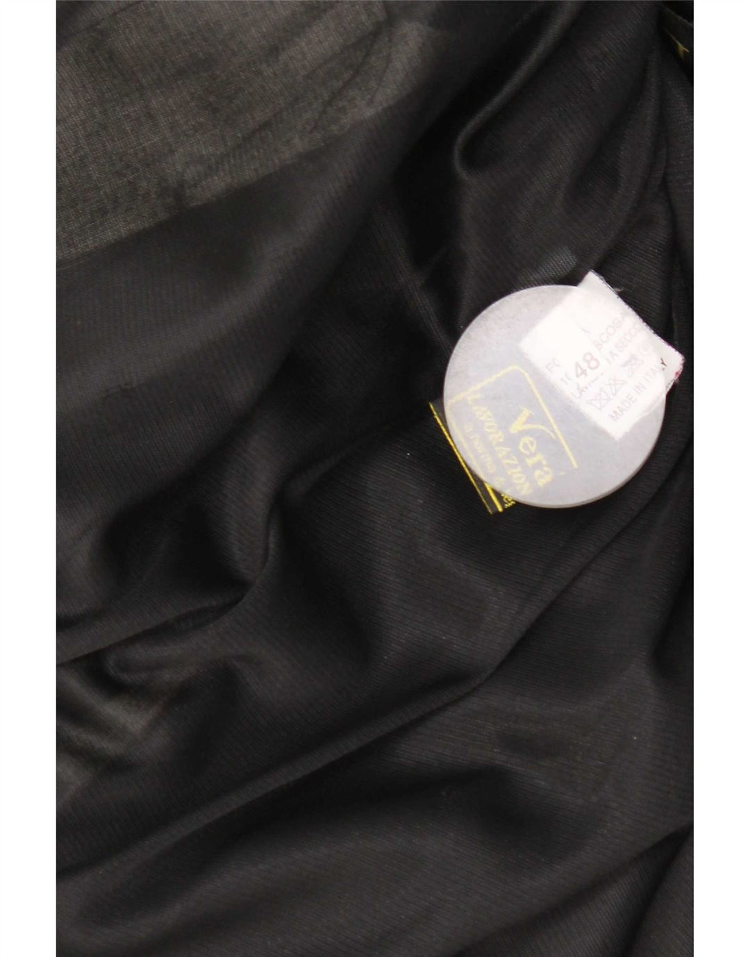 Vintage Damen Ledermantel IT 48 XL Schwarz