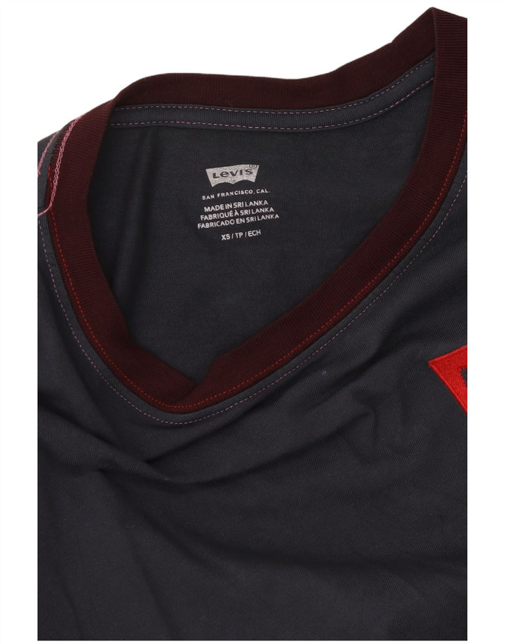 LEVI'S Womens Oversized T-Shirt Top UK 6 XS Navy Blue