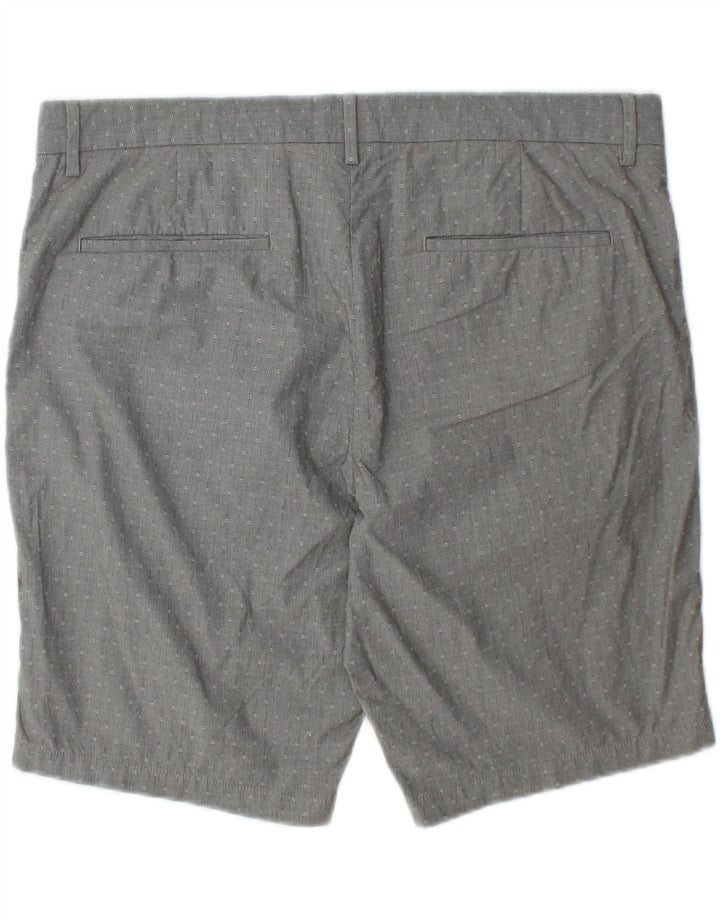 MARKS & SPENCER Mens Chino Shorts W38 XL Grey Spotted Cotton Vintage Marks & Spencer and Second-Hand Marks & Spencer from Messina Hembry 