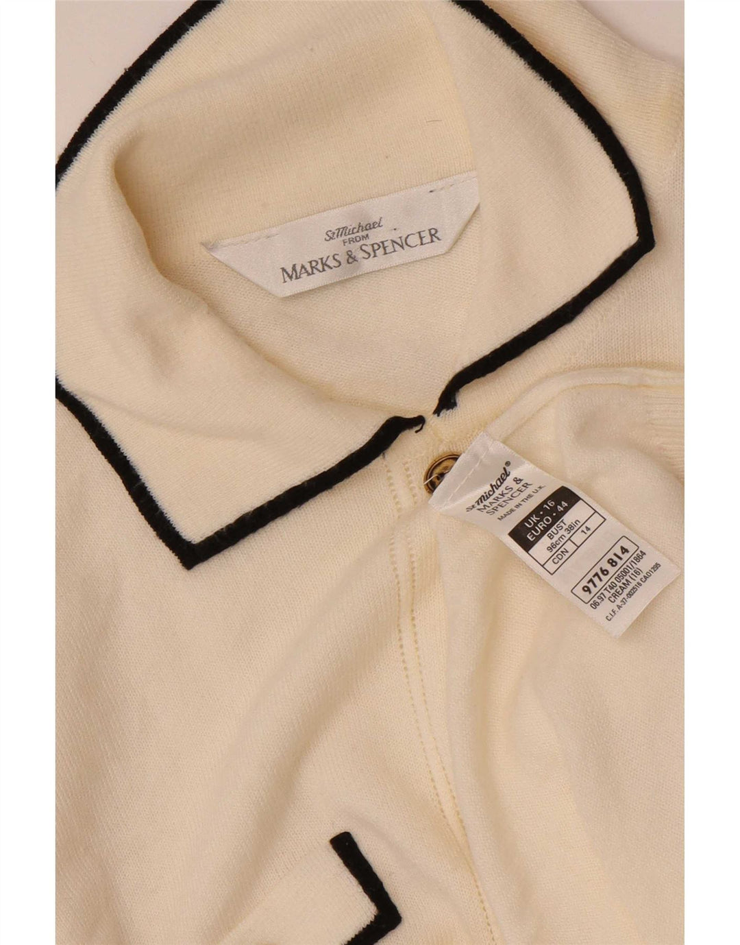 Marks & Spencer Womens St. Michael Cardigan Sweater UK 16 Large Off White