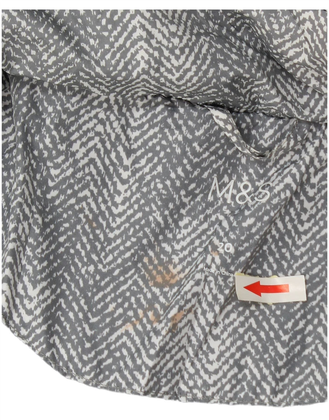 Marks & Spencer Womens Padded Jacket UK 20 2XL Grey Herringbone Polyester