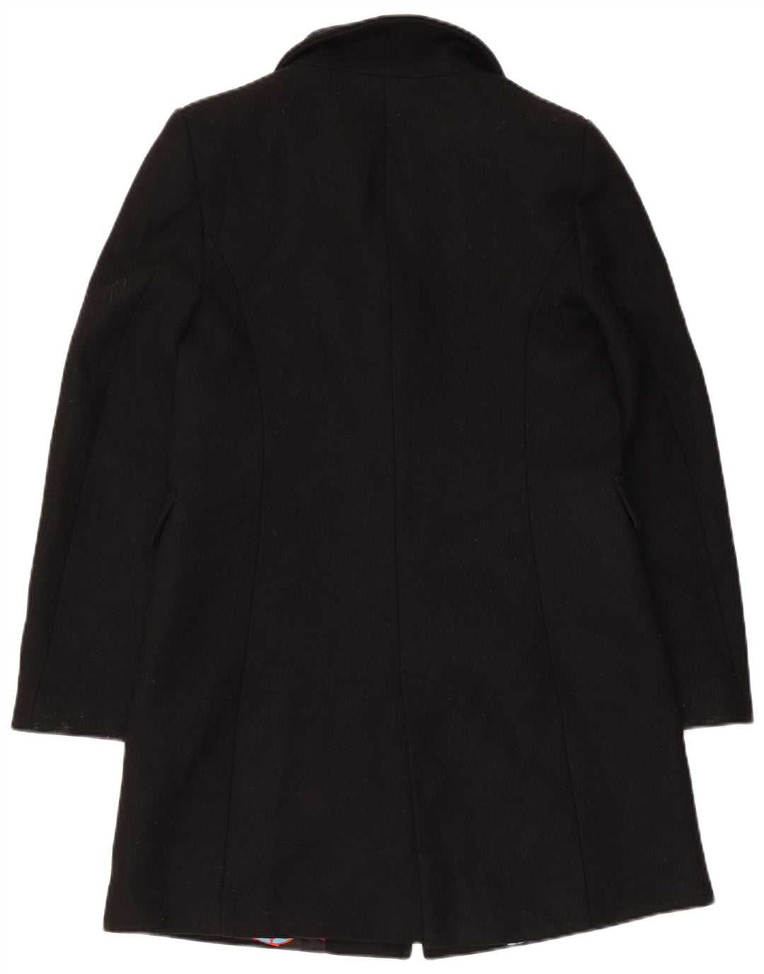 Zara Femme Pardessus UK 6 XS Laine Noire