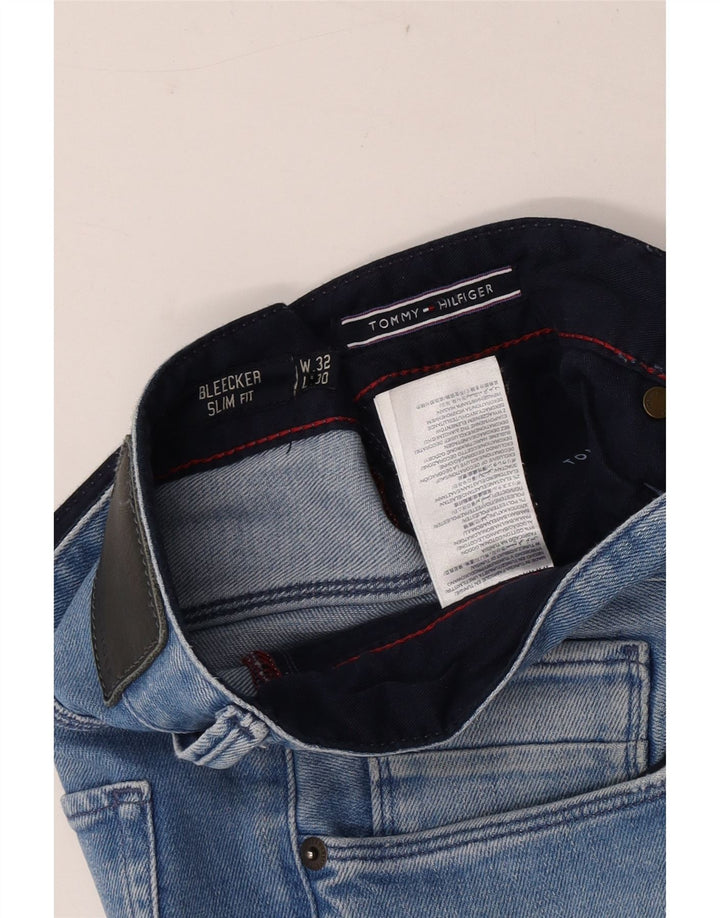 Tommy Hilfiger Herre Bleecker Slim Jeans W32 L30 Blå Bomuld