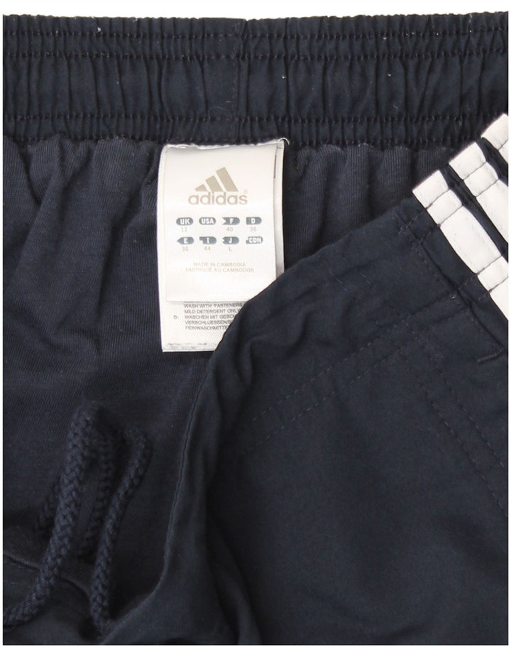 Adidas Womens Tracksuit Trousers UK 12 Medium  Navy Blue Polyester