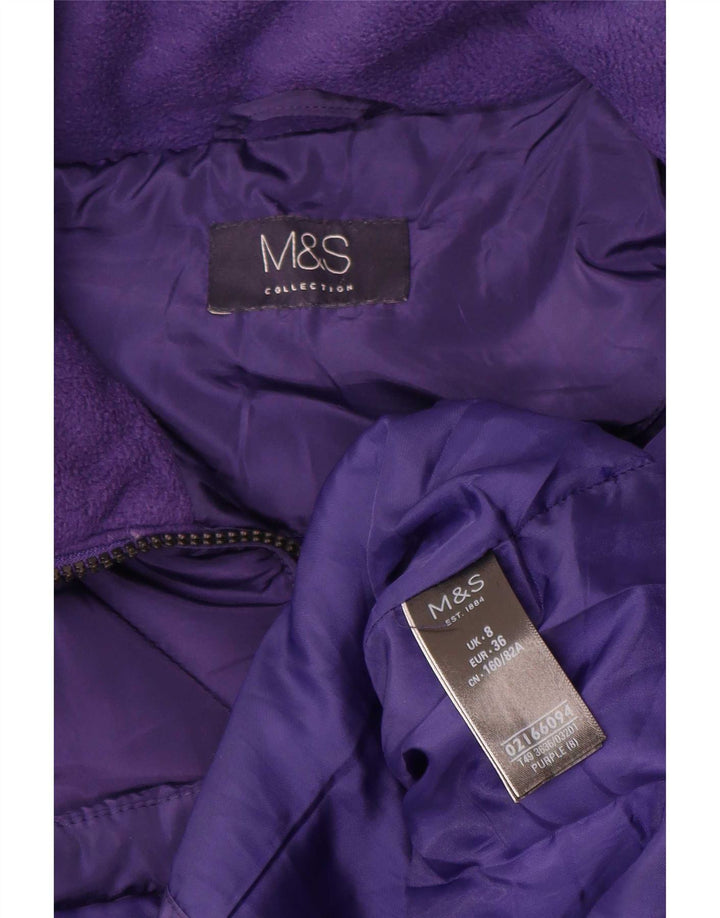 Marks & Spencer Γυναικείο παλτό UK 8 Small Purple Polyester