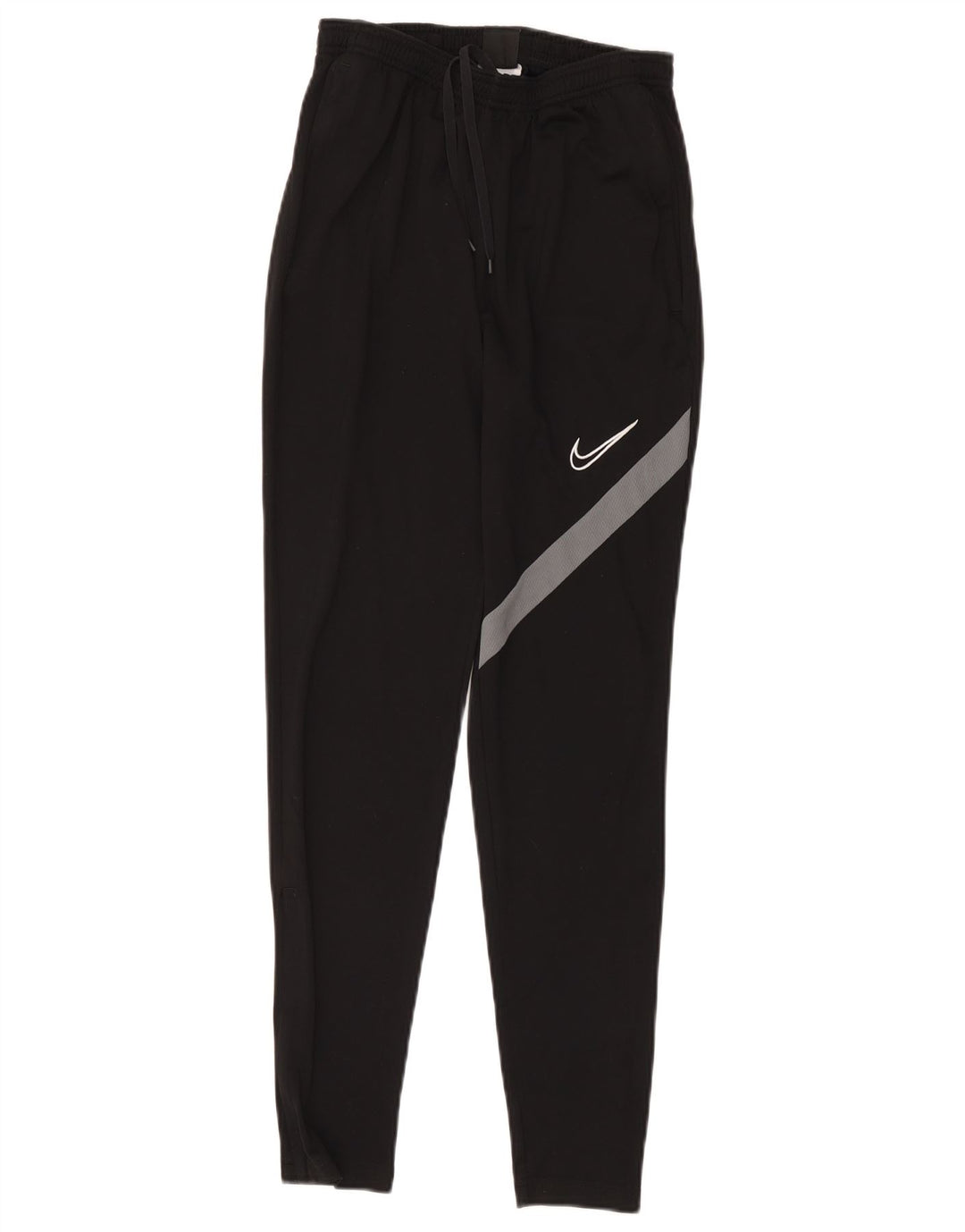 Nike Womens Dri Fit Graphic Tracksuit Trousers UK 8 Small Black Polyester