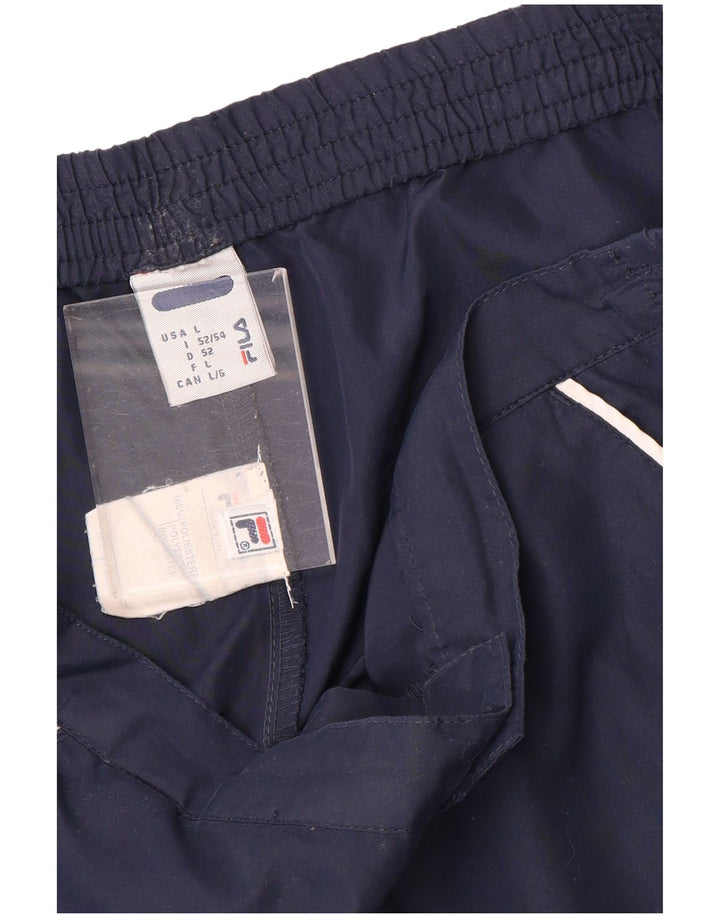 Fila Mens Chino Shorts Large W36  Navy Blue Colourblock Polyester