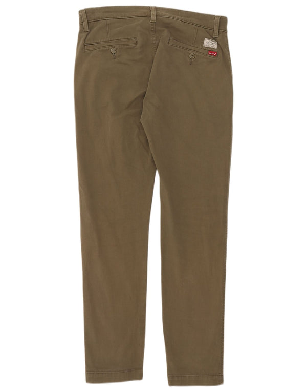 Męskie wąskie, zwężane spodnie chino Levi's W30 L30, bawełna khaki