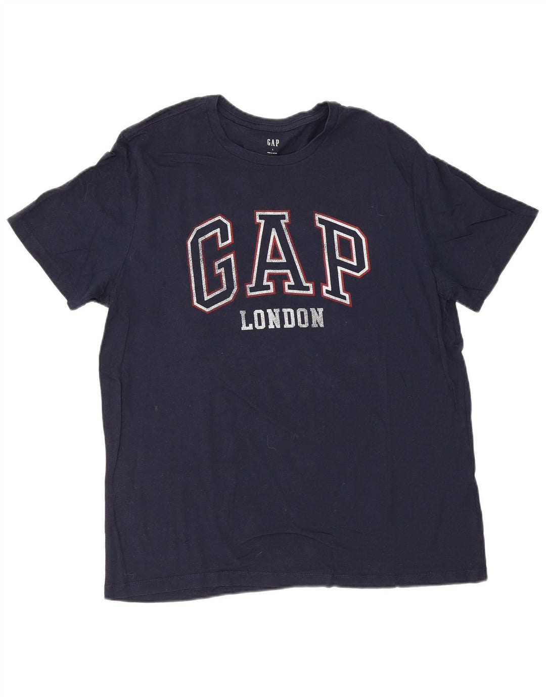 Gap Mens Graphic T-Shirt Top Large Navy Blue Cotton