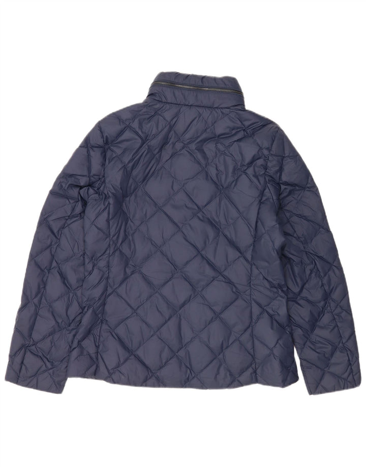 Marks & Spencer Womens Quilted Padded Jacket UK 12 Medium Navy Blue