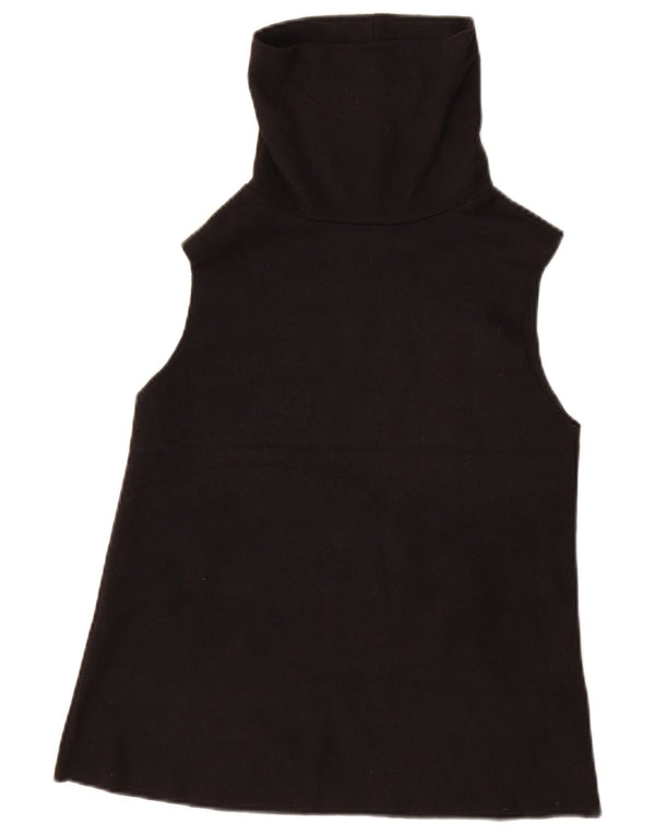 Zara Womens Vest Top UK 8 Small Black Cotton