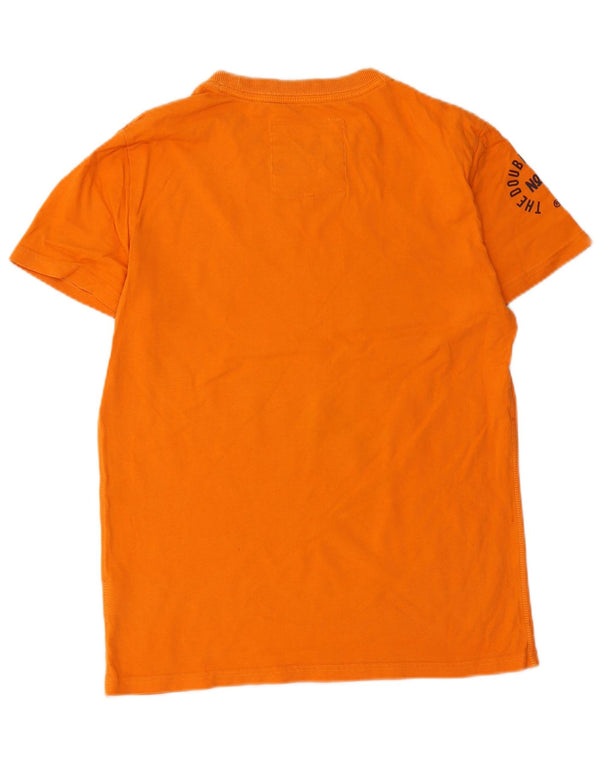 Superdry Mens Graphic T-Shirt Top Medium Orange Cotton