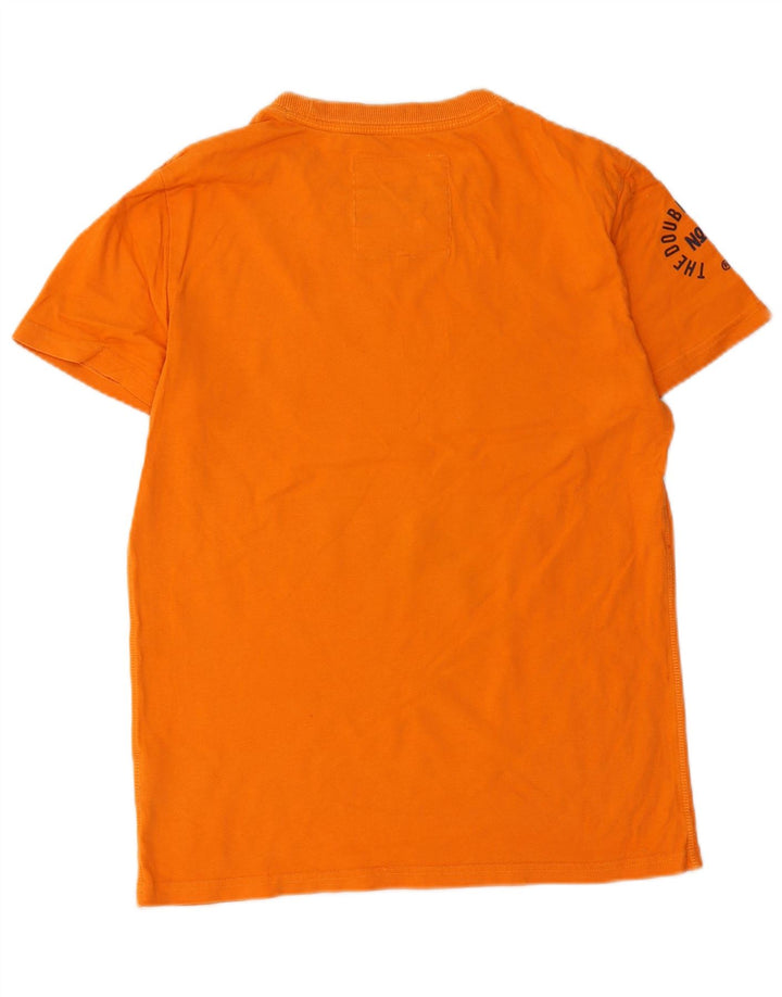 Superdry Mens Graphic T-Shirt Top Medium Orange Cotton