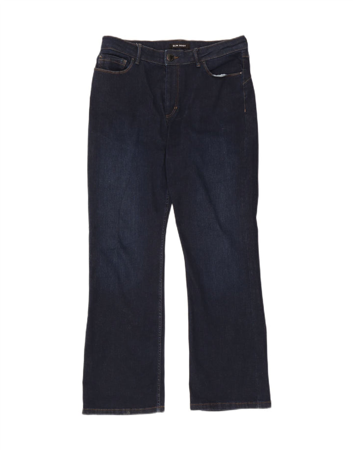Marks & Spencer Womens Short Bootcut Jeans UK 14 Medium W30 L28 Blue Cotton