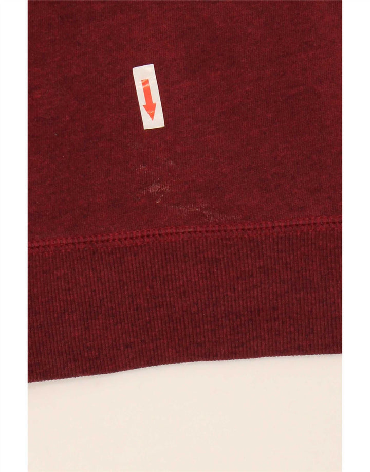 Vans Mens Graphic Zip Hoodie Sweater Medium Burgundy Cotton