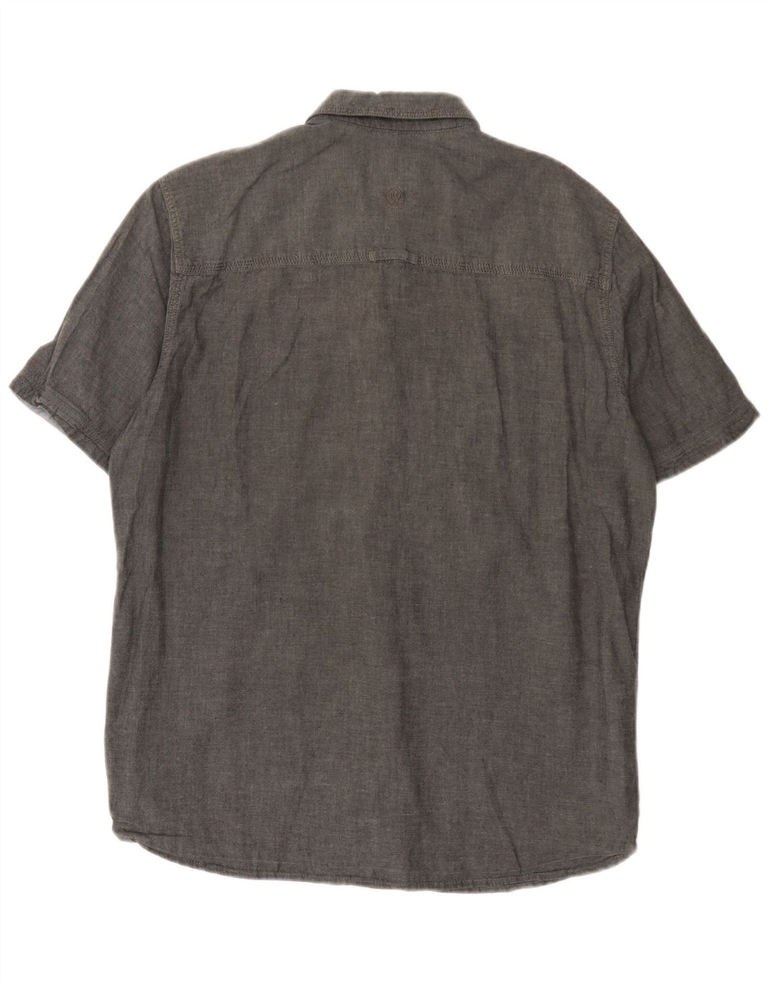 Chemise Fat Face Homme Coupe Classique à Manches Courtes Gris Moyen Coton