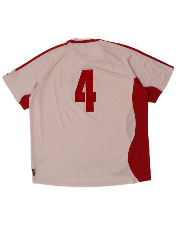 Adidas Mens Short Sleeve Regular Graphic T-Shirt Top XL White Colourblock