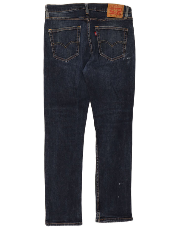 Levi's Mens 511 Slim Jeans W34 L32 Blue Cotton