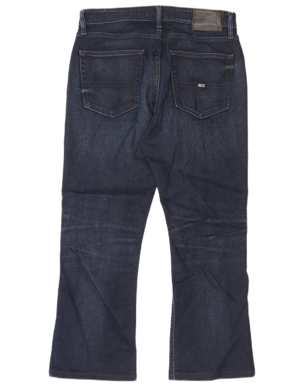 Tommy Hilfiger Uomo Ryan Regular Bootcut Jeans W32 L27 Blu Cotone