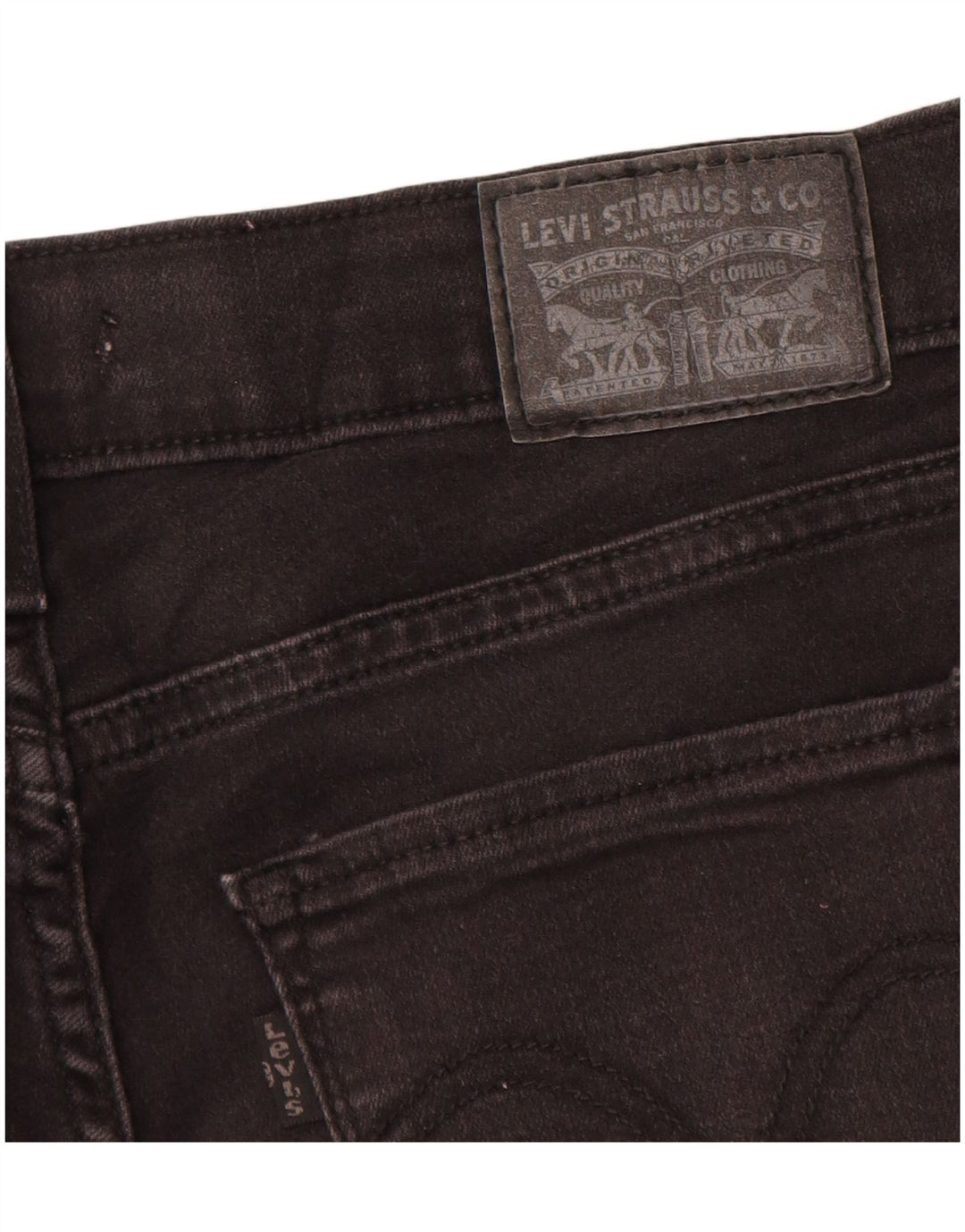 Levi's Womens Curvy Bootcut Jeans W30 L26 Black Cotton