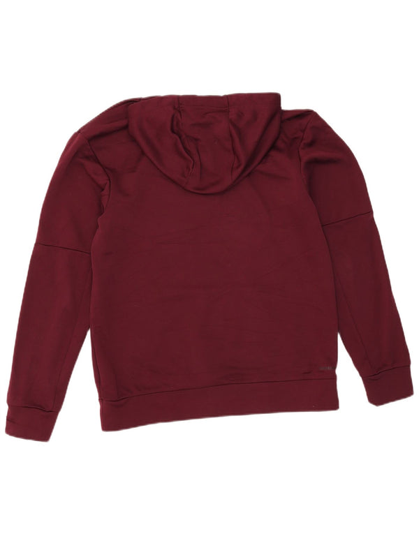 Adidas Mens Aeroready Graphic Hoodie Jumper Small Burgundy Polyester