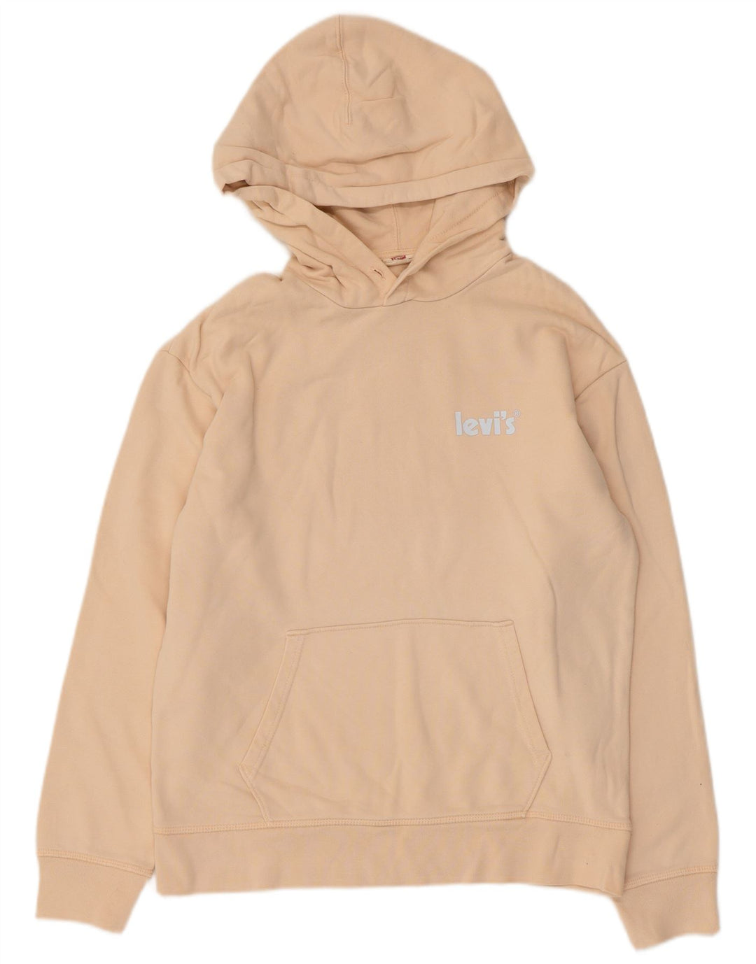 Levi's Mens Hoodie Jumper Small Beige Cotton