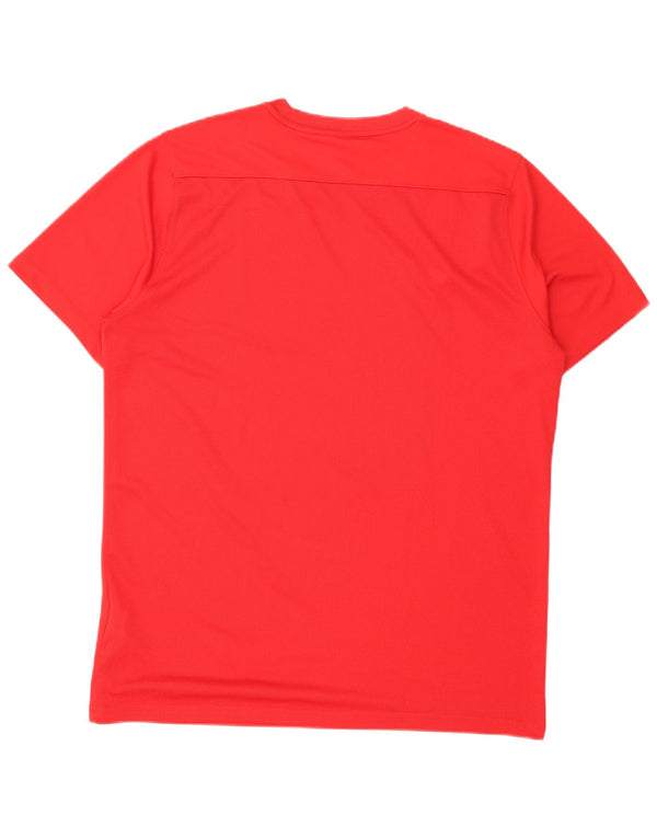 Nike Herre Dri Fit T-shirt Top Medium Rød Polyester