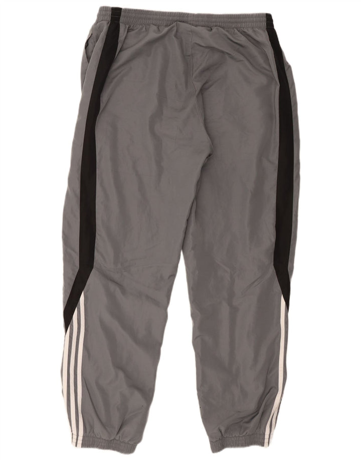 Adidas Mens Tracksuit Trousers Joggers XL Grey Colourblock Polyester
