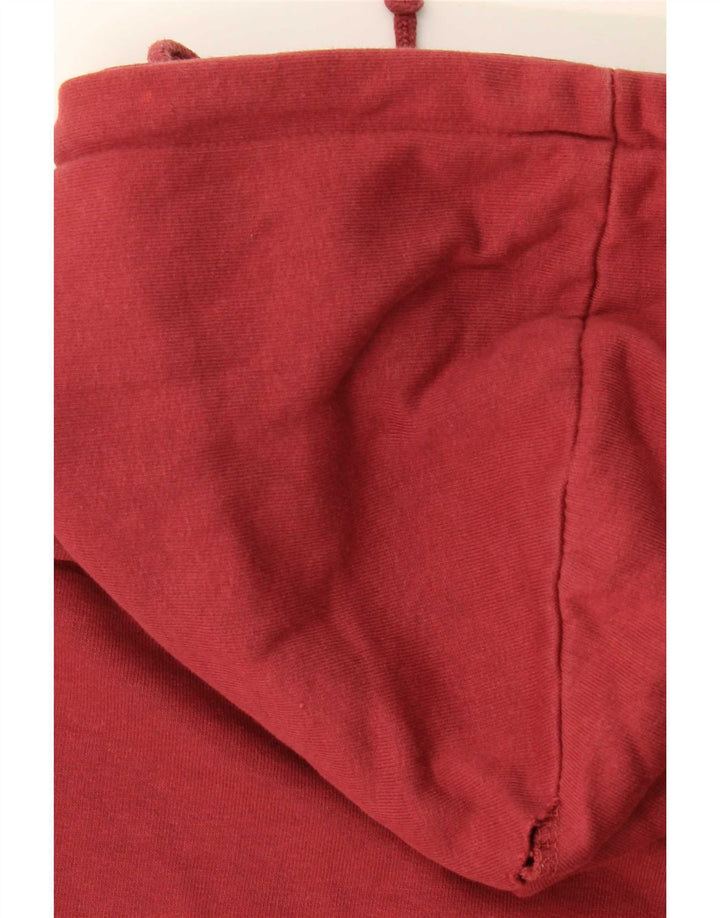 Pull & Bear, maglione con cappuccio grafico oversize da donna, taglia UK 14, rosso medio