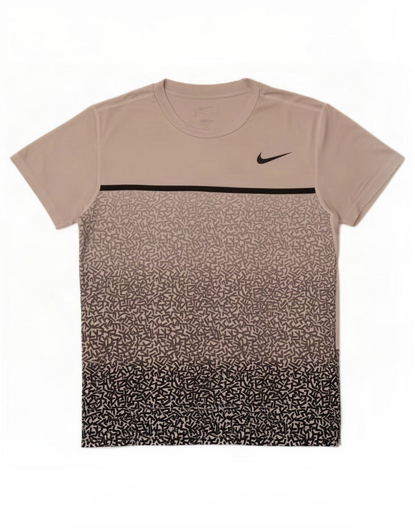 Nike Mens Dri Fit Graphic T-Shirt Top Medium Grey Geometric Polyester