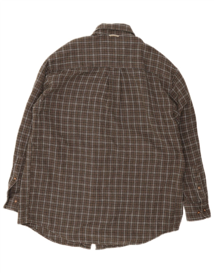 Timberland Mens Flannel Shirt XS Khaki Check Cotton