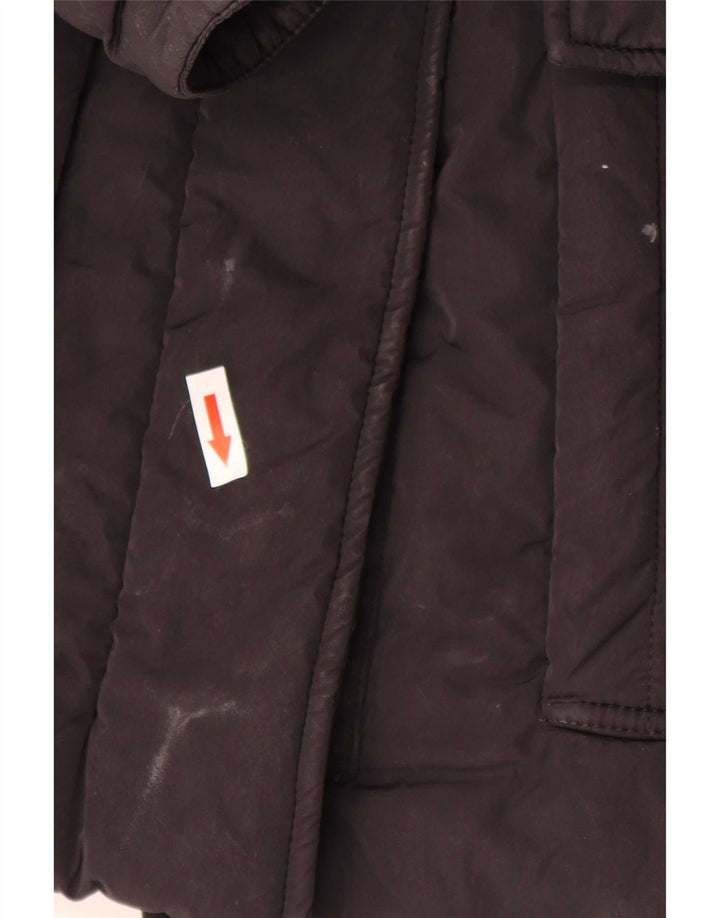 Refrigiwear Wattierter Damenmantel UK 14 Large Schwarz Polyamid