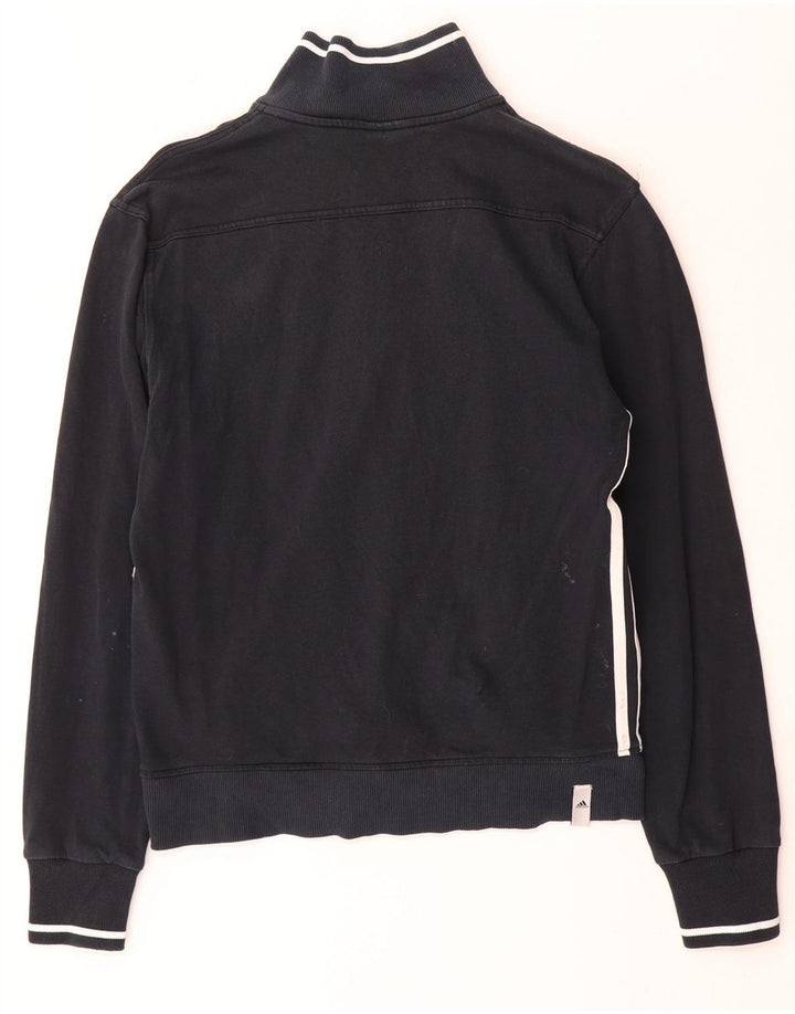 Adidas Mens Tracksuit Top Jacket UK 38/40 Medium Black Cotton