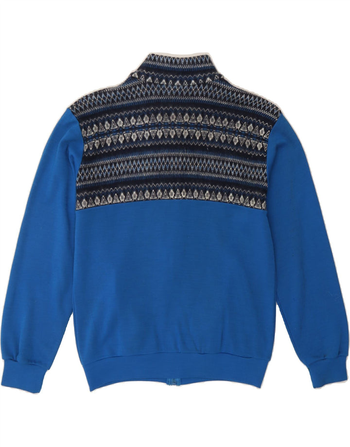 SPORTFUL Mens Tracksuit Top Jacket IT 46 Small Blue Colourblock Wool Vintage Sportful and Second-Hand Sportful from Messina Hembry 