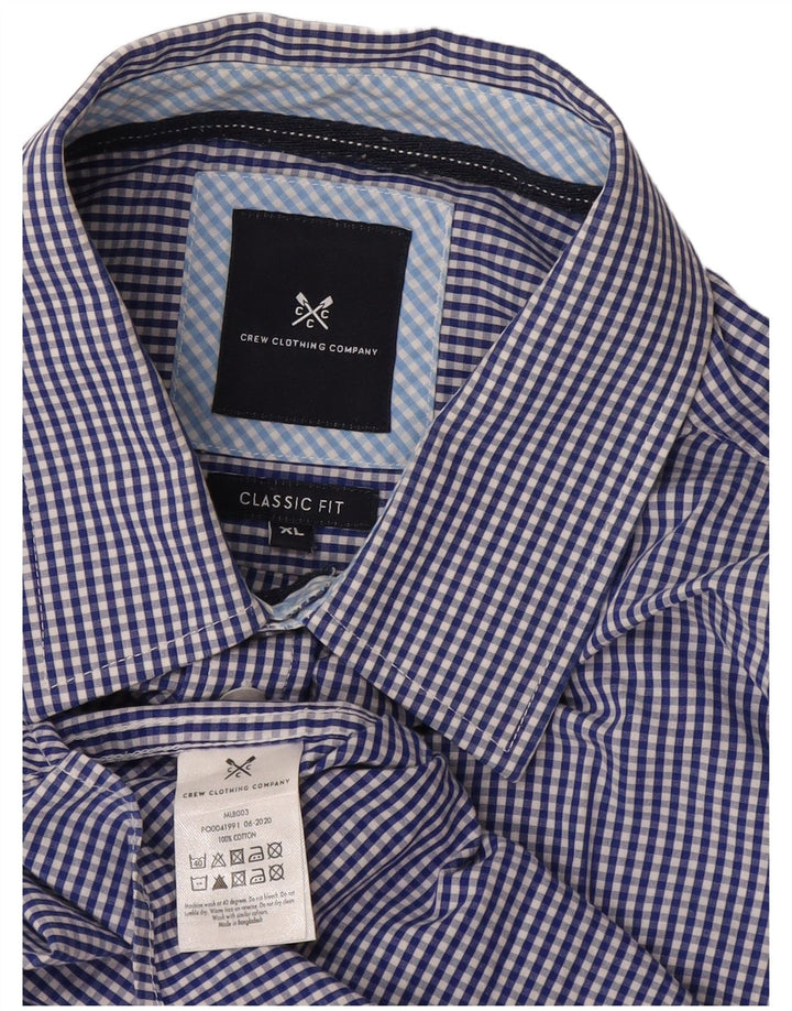 J. Crew Mens Classic Fit Shirt XL Blue Gingham Cotton