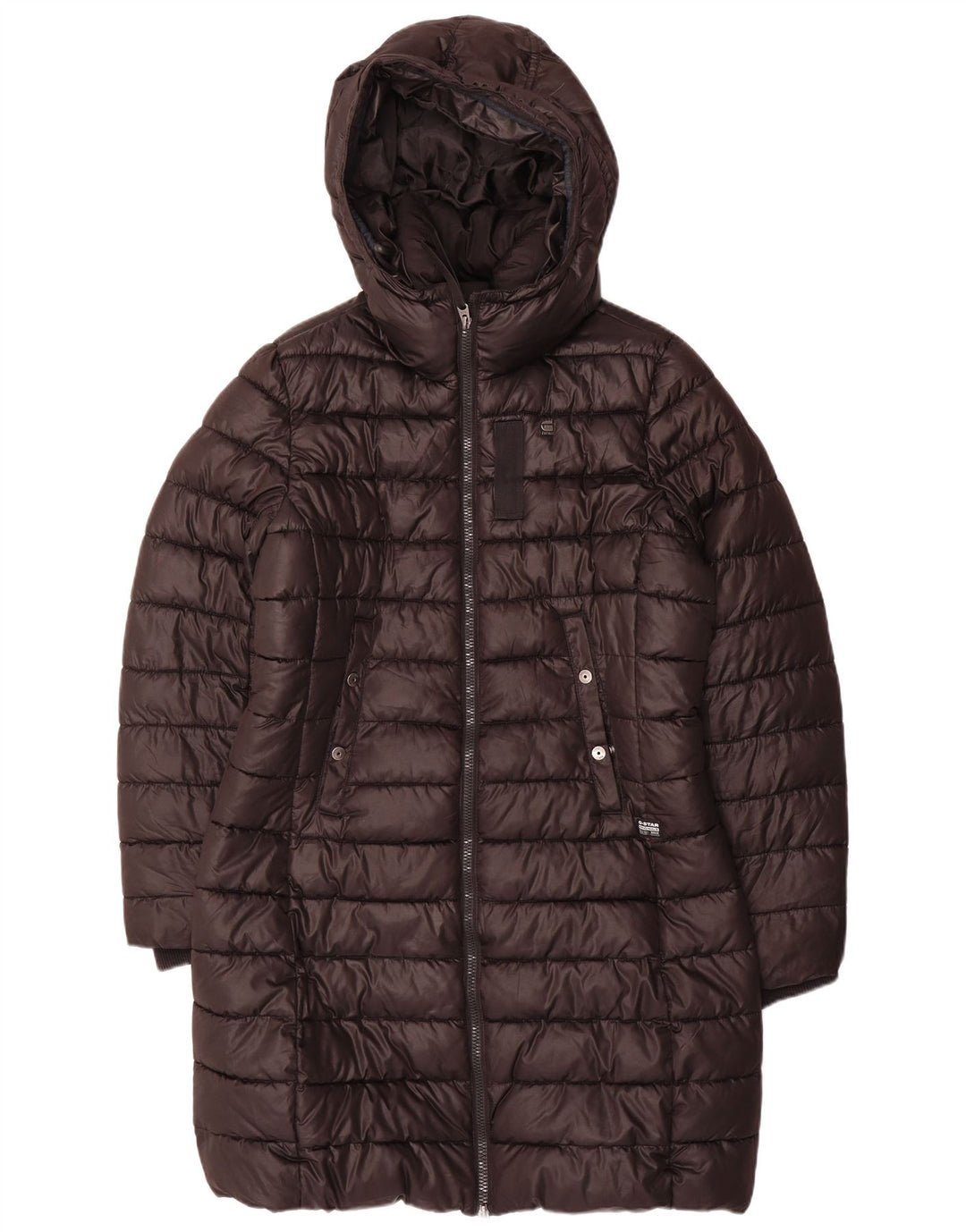 G-STAR Womens Hooded Padded Coat UK 16 Large Black Polyester