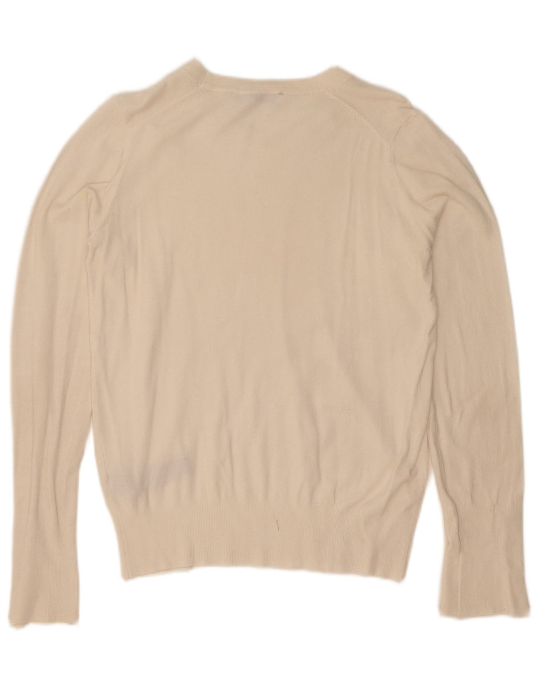 Zara Womens Boat Neck Jumper Sweater UK 12 Medium White Viscose