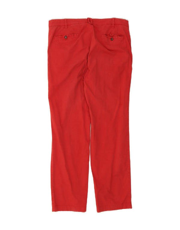 JECKERSON Mens Straight Chino Trousers W36 L32 Red Cotton
